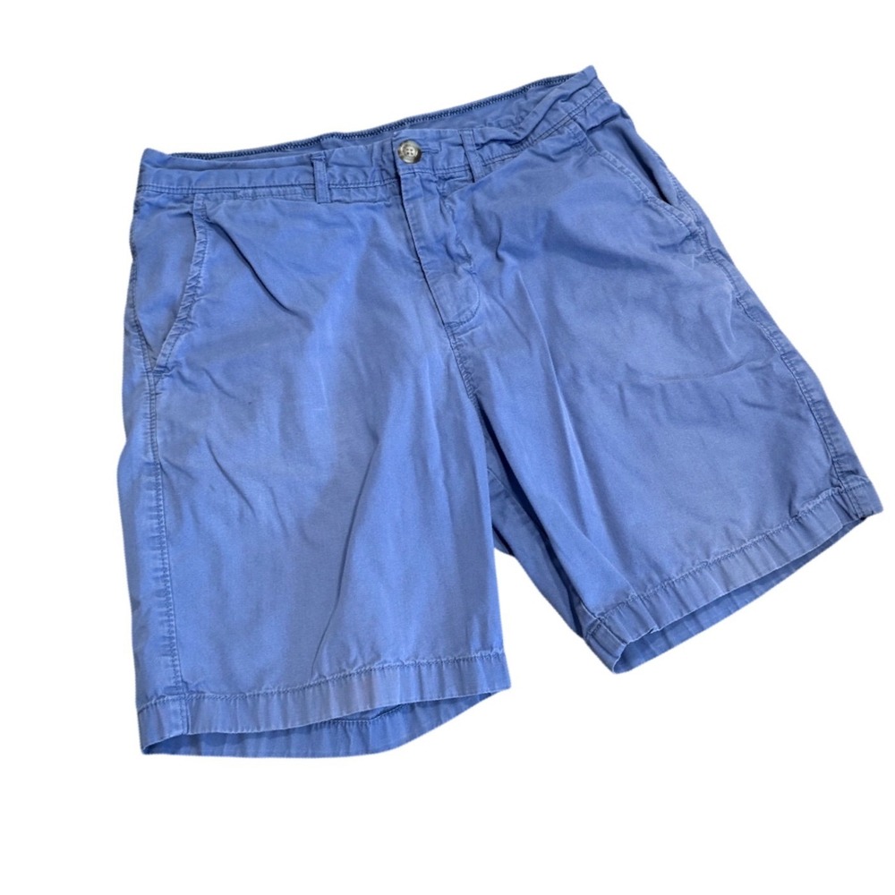 Johnnie-O Mens Blue West Coast Prep Cotton Chino Shorts Size 32 Preppy Golf